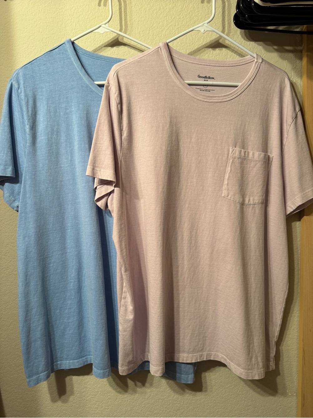 Goodfellow Men’s Blue + Light Purple Pocket T-Shirt - Pack of 2, XL